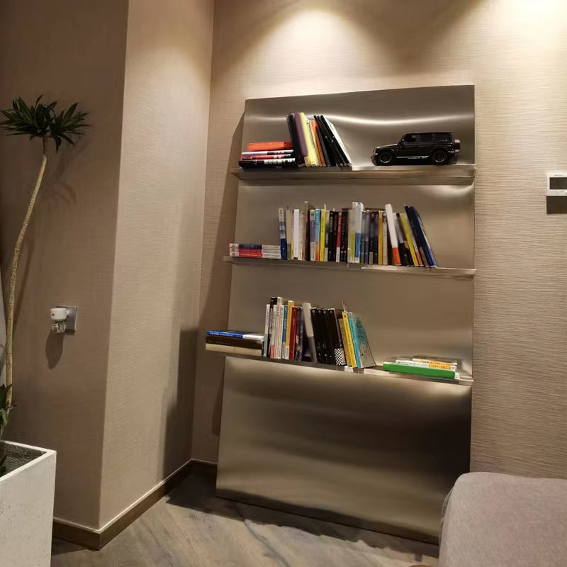 Libreria contemporanea in acciaio inossidabile standard libreria chiusa per la camera da letto