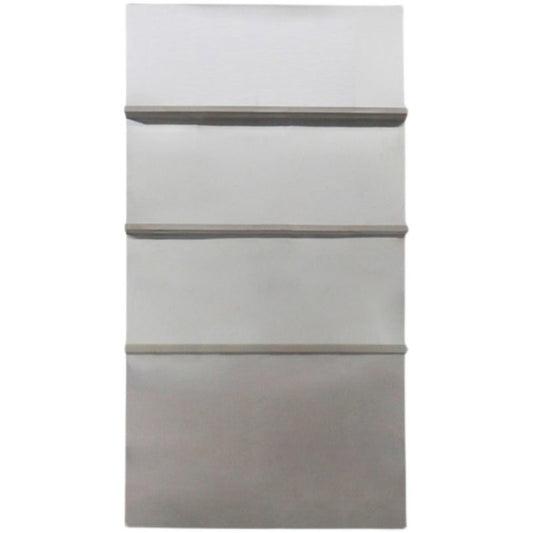 Contemporary Stainless Steel Bookcase Standard Closed Back Bookshelf for Bedroom