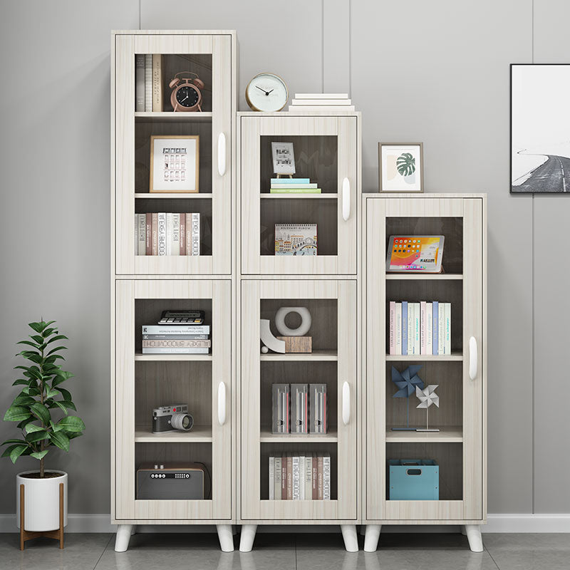 Engineered Wood Standard Bookshelf Modern White Bookcase with Shelves Clearhalo 'Bookcases' 'furn' 'furn_bookcases' 'Furniture' 'Office Furniture' 6717402