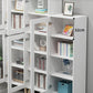 Engineered Wood Standard Bookshelf Modern White Bookcase with Shelves Clearhalo 'Bookcases' 'furn' 'furn_bookcases' 'Furniture' 'Office Furniture' 6717408
