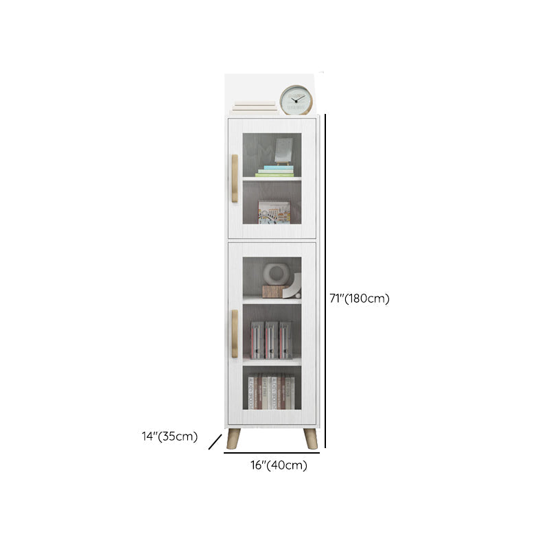 Engineered Wood Standard Bookshelf Modern White Bookcase with Shelves Clearhalo 'Bookcases' 'furn' 'furn_bookcases' 'Furniture' 'Office Furniture' 6717413
