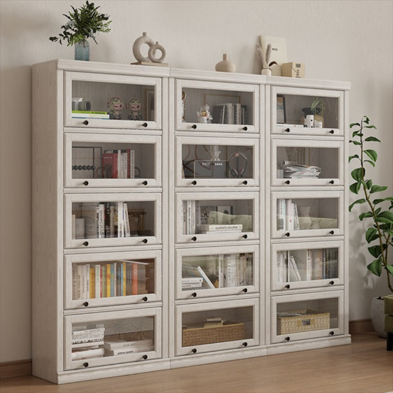 Wooden Standard Bookshelf Contemporary White Bookcase with Doors Clearhalo 'Bookcases' 'furn' 'furn_bookcases' 'Furniture' 'Office Furniture' 6717416