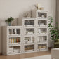Wooden Standard Bookshelf Contemporary White Bookcase with Doors Clearhalo 'Bookcases' 'furn' 'furn_bookcases' 'Furniture' 'Office Furniture' 6717420