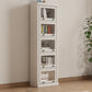 Wooden Standard Bookshelf Contemporary White Bookcase with Doors 24"L x 13"W x 76"H Clearhalo 'Bookcases' 'furn' 'furn_bookcases' 'Furniture' 'Office Furniture' 6717421