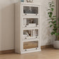 Wooden Standard Bookshelf Contemporary White Bookcase with Doors 31"L x 13"W x 61"H Clearhalo 'Bookcases' 'furn' 'furn_bookcases' 'Furniture' 'Office Furniture' 6717423