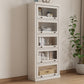 Wooden Standard Bookshelf Contemporary White Bookcase with Doors 31"L x 13"W x 76"H Clearhalo 'Bookcases' 'furn' 'furn_bookcases' 'Furniture' 'Office Furniture' 6717424