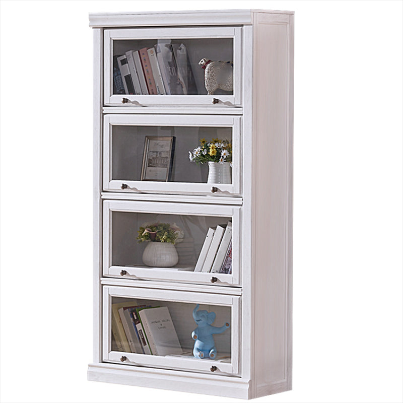 Wooden Standard Bookshelf Contemporary White Bookcase with Doors Clearhalo 'Bookcases' 'furn' 'furn_bookcases' 'Furniture' 'Office Furniture' 6717425