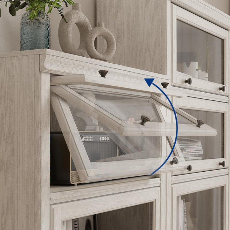 Wooden Standard Bookshelf Contemporary White Bookcase with Doors Clearhalo 'Bookcases' 'furn' 'furn_bookcases' 'Furniture' 'Office Furniture' 6717426