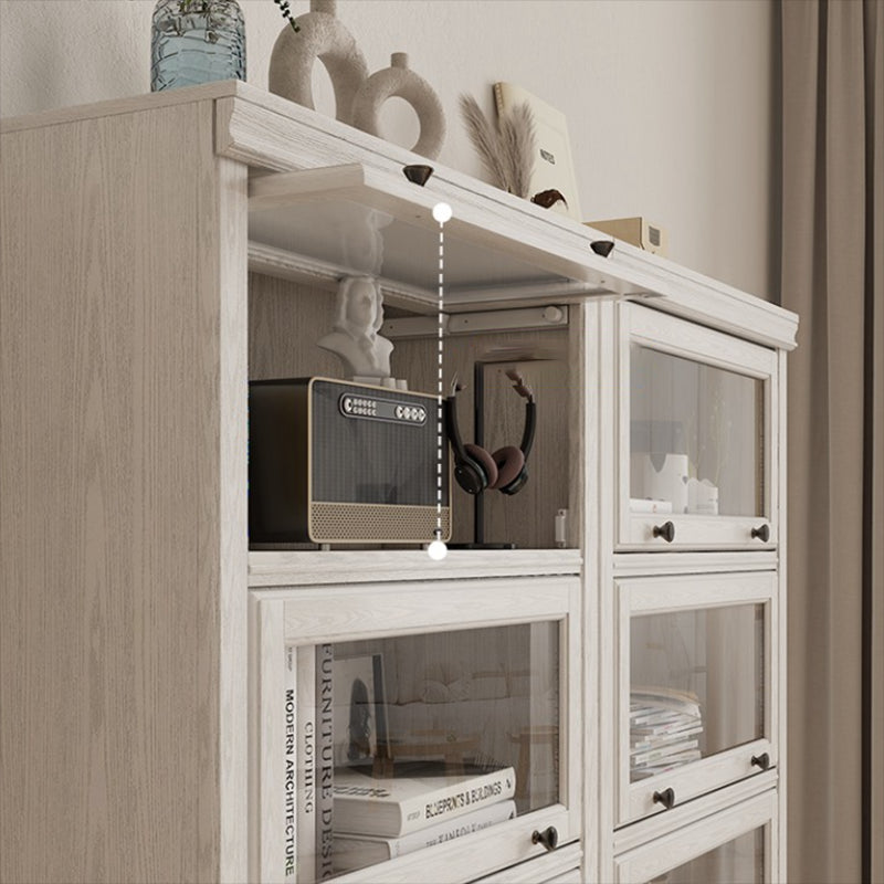 Wooden Standard Bookshelf Contemporary White Bookcase with Doors Clearhalo 'Bookcases' 'furn' 'furn_bookcases' 'Furniture' 'Office Furniture' 6717427