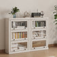 Wooden Standard Bookshelf Contemporary White Bookcase with Doors Clearhalo 'Bookcases' 'furn' 'furn_bookcases' 'Furniture' 'Office Furniture' 6717429