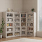 Wooden Standard Bookshelf Contemporary White Bookcase with Doors Clearhalo 'Bookcases' 'furn' 'furn_bookcases' 'Furniture' 'Office Furniture' 6717432
