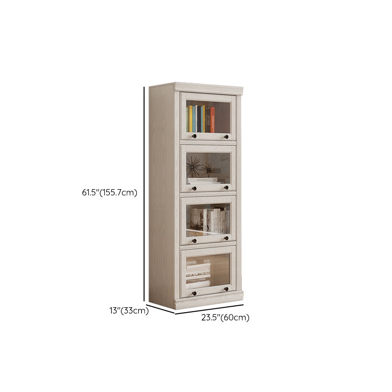 Wooden Standard Bookshelf Contemporary White Bookcase with Doors Clearhalo 'Bookcases' 'furn' 'furn_bookcases' 'Furniture' 'Office Furniture' 6717434