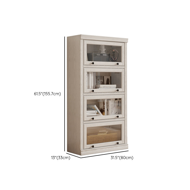Wooden Standard Bookshelf Contemporary White Bookcase with Doors Clearhalo 'Bookcases' 'furn' 'furn_bookcases' 'Furniture' 'Office Furniture' 6717436