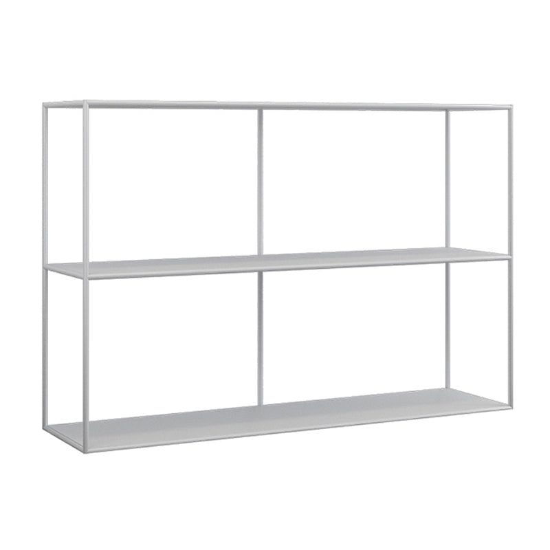 Etagere Open Back Bookcase Metal Contemporary Bookshelf with Shelves 47.2"L x 12.2"W x 32.3"H White Clearhalo 'Bookcases' 'furn' 'furn_bookcases' 'Furniture' 'Office Furniture' 6717440