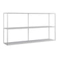 Etagere Open Back Bookcase Metal Contemporary Bookshelf with Shelves 59.1"L x 12.2"W x 32.3"H White Clearhalo 'Bookcases' 'furn' 'furn_bookcases' 'Furniture' 'Office Furniture' 6717443