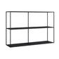 Etagere Open Back Bookcase Metal Contemporary Bookshelf with Shelves 47.2"L x 12.2"W x 32.3"H Black Clearhalo 'Bookcases' 'furn' 'furn_bookcases' 'Furniture' 'Office Furniture' 6717445
