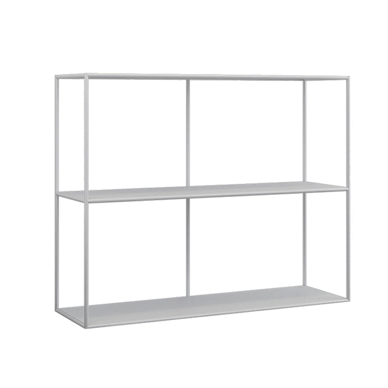 Etagere Open Back Bookcase Metal Contemporary Bookshelf with Shelves 39.4"L x 12.2"W x 32.3"H White Clearhalo 'Bookcases' 'furn' 'furn_bookcases' 'Furniture' 'Office Furniture' 6717449
