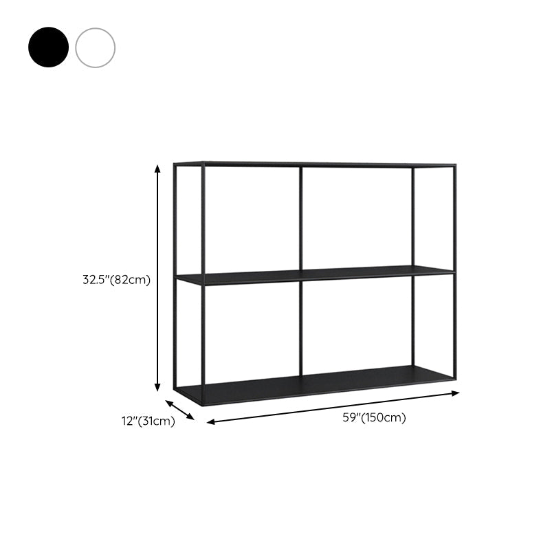 Etagere Open Back Bookcase Metal Contemporary Bookshelf with Shelves Clearhalo 'Bookcases' 'furn' 'furn_bookcases' 'Furniture' 'Office Furniture' 6717456