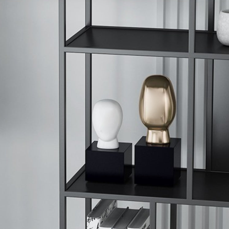 Glam Open Back Standard Bookshelf Metal Shelves Included Bookcase