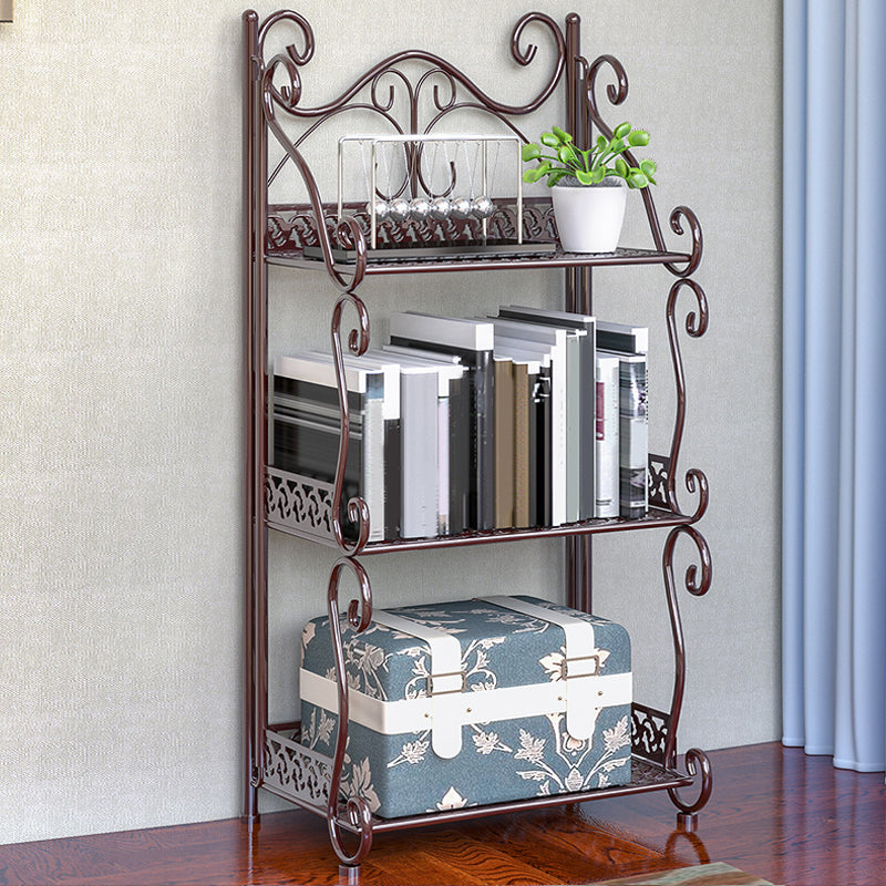 Metal Standard Bookcase Contemporary Open Back Bookshelf with Shelves Clearhalo 'Bookcases' 'furn' 'furn_bookcases' 'Furniture' 'Office Furniture' 6717489