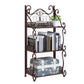 Metal Standard Bookcase Contemporary Open Back Bookshelf with Shelves 13.4"L x 8.3"W x 25.6"H Coffee Clearhalo 'Bookcases' 'furn' 'furn_bookcases' 'Furniture' 'Office Furniture' 6717490