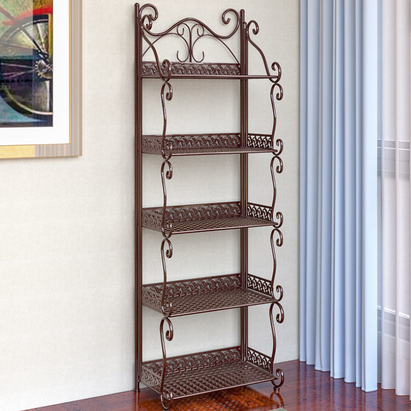 Metal Standard Bookcase Contemporary Open Back Bookshelf with Shelves Clearhalo 'Bookcases' 'furn' 'furn_bookcases' 'Furniture' 'Office Furniture' 6717494