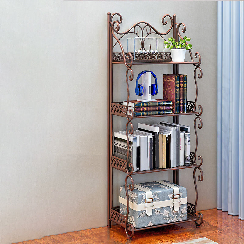 Metal Standard Bookcase Contemporary Open Back Bookshelf with Shelves Clearhalo 'Bookcases' 'furn' 'furn_bookcases' 'Furniture' 'Office Furniture' 6717507