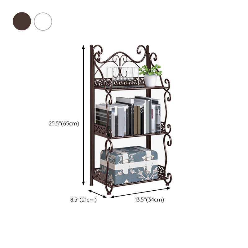 Metal Standard Bookcase Contemporary Open Back Bookshelf with Shelves Clearhalo 'Bookcases' 'furn' 'furn_bookcases' 'Furniture' 'Office Furniture' 6717508
