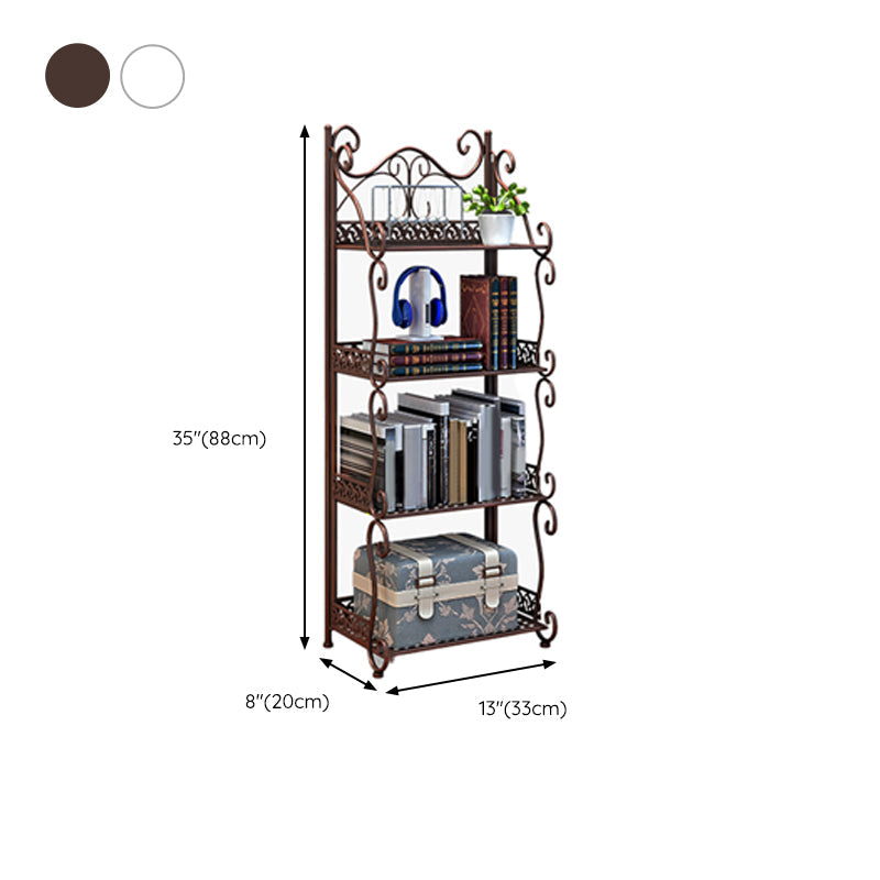 Metal Standard Bookcase Contemporary Open Back Bookshelf with Shelves Clearhalo 'Bookcases' 'furn' 'furn_bookcases' 'Furniture' 'Office Furniture' 6717509