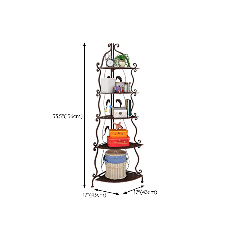 Metal Standard Bookcase Contemporary Open Back Bookshelf with Shelves Clearhalo 'Bookcases' 'furn' 'furn_bookcases' 'Furniture' 'Office Furniture' 6717511