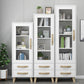 Closed Back Engineered Wood Bookshelf Standard Contemporary Bookcase