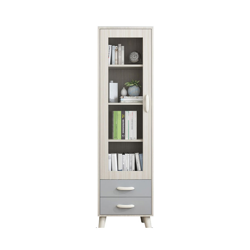 Closed Back Engineered Wood Bookshelf Standard Contemporary Bookcase