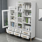 Closed Back Engineered Wood Bookshelf Standard Contemporary Bookcase