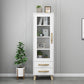 Closed Back Engineered Wood Bookshelf Standard Contemporary Bookcase