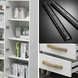 Closed Back Engineered Wood Bookshelf Standard Contemporary Bookcase