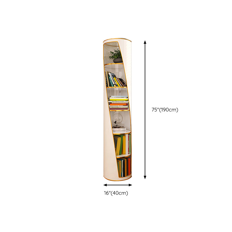 Glam Plastic Bookshelf Standard Closed Back Bookcase with Shelves