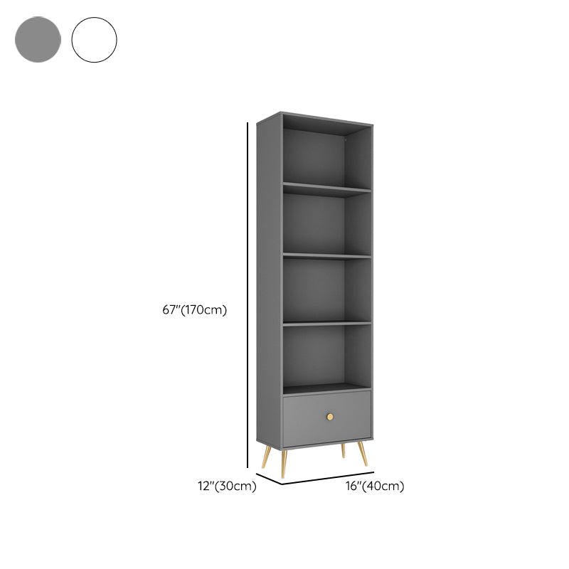 Contemporary Engineered Wood Bookcase Closed Back Standard Bookshelf Clearhalo 'Bookcases' 'furn' 'furn_bookcases' 'Furniture' 'Office Furniture' 6717585