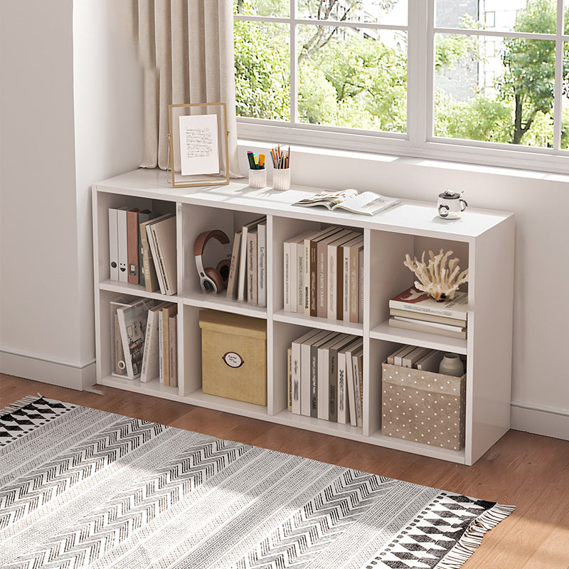 Modern Standard Bookcase Engineered Wood Open Back Bookshelf 20"L x 14"W x 84"H White Clearhalo 'Bookcases' 'furn' 'furn_bookcases' 'Furniture' 'Office Furniture' 6717593