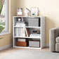 Modern Standard Bookcase Engineered Wood Open Back Bookshelf 23.6"L x 9.4"W x 31.5"H White Clearhalo 'Bookcases' 'furn' 'furn_bookcases' 'Furniture' 'Office Furniture' 6717597