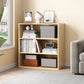 Modern Standard Bookcase Engineered Wood Open Back Bookshelf 23.6"L x 9.4"W x 31.5"H Natural Clearhalo 'Bookcases' 'furn' 'furn_bookcases' 'Furniture' 'Office Furniture' 6717599