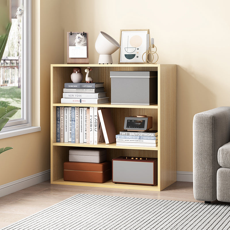 Modern Standard Bookcase Engineered Wood Open Back Bookshelf 23.6"L x 9.4"W x 31.5"H Natural Clearhalo 'Bookcases' 'furn' 'furn_bookcases' 'Furniture' 'Office Furniture' 6717599