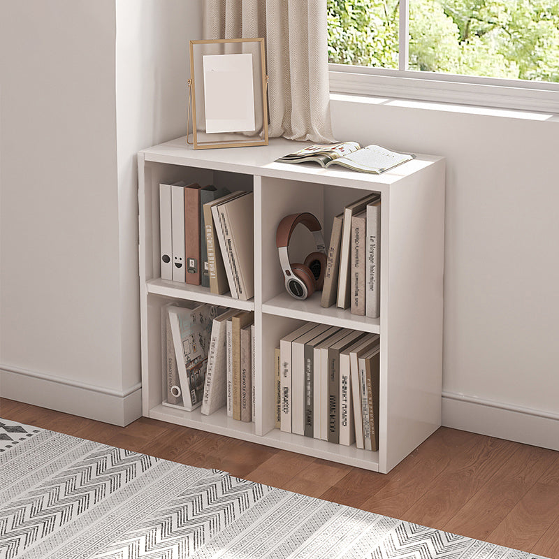 Modern Standard Bookcase Engineered Wood Open Back Bookshelf 24"L x 12"W x 25"H White Clearhalo 'Bookcases' 'furn' 'furn_bookcases' 'Furniture' 'Office Furniture' 6717601