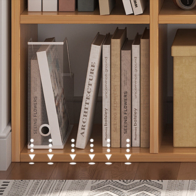 Modern Standard Bookcase Engineered Wood Open Back Bookshelf Clearhalo 'Bookcases' 'furn' 'furn_bookcases' 'Furniture' 'Office Furniture' 6717604