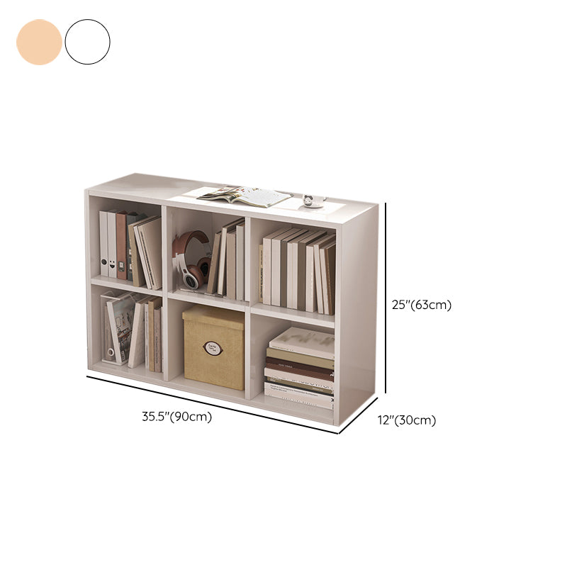 Modern Standard Bookcase Engineered Wood Open Back Bookshelf Clearhalo 'Bookcases' 'furn' 'furn_bookcases' 'Furniture' 'Office Furniture' 6717606