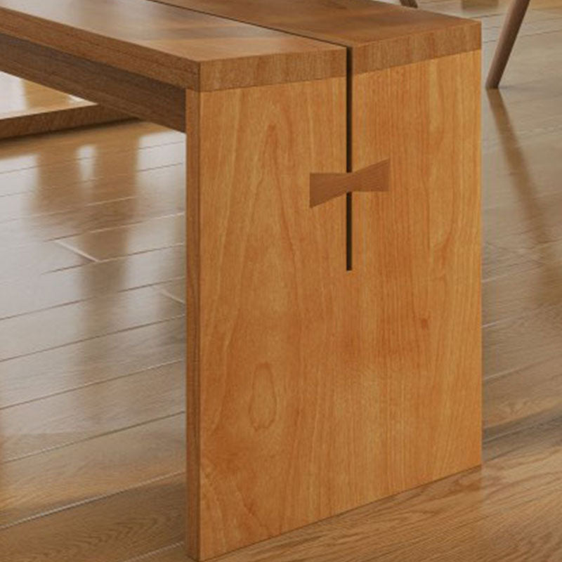 Contemporary Solid Wood Bench Home Rectangle Seating Bench with Legs Clearhalo 'Benches' 'Chairs & Seating' 'furn' 'furn_benches' 'Furniture' 'Living Room Furniture' 6717630