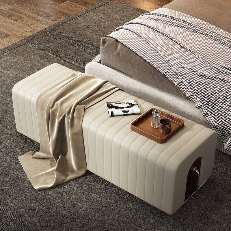 15.6-inch W Modern Cushioned Seating Bench Rectangle Bedroom Bench 47"L x 16"W x 18"H Clearhalo 'Benches' 'Chairs & Seating' 'furn' 'furn_benches' 'Furniture' 'Living Room Furniture' 6717642