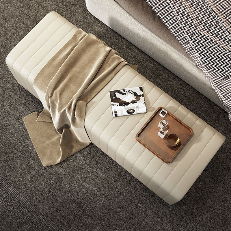 15.6-inch W Modern Cushioned Seating Bench Rectangle Bedroom Bench 55"L x 16"W x 18"H Clearhalo 'Benches' 'Chairs & Seating' 'furn' 'furn_benches' 'Furniture' 'Living Room Furniture' 6717644