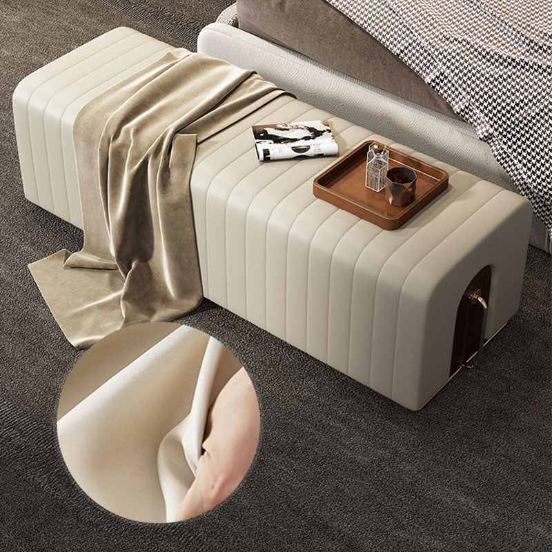 15.6-inch W Modern Cushioned Seating Bench Rectangle Bedroom Bench Clearhalo 'Benches' 'Chairs & Seating' 'furn' 'furn_benches' 'Furniture' 'Living Room Furniture' 6717647