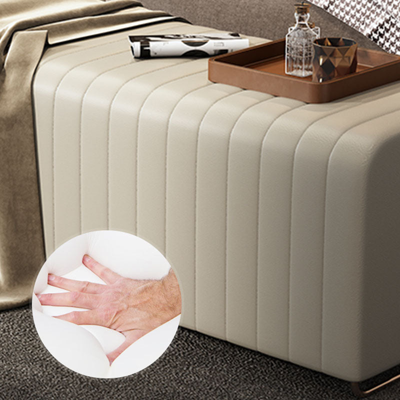 15.6-inch W Modern Cushioned Seating Bench Rectangle Bedroom Bench Clearhalo 'Benches' 'Chairs & Seating' 'furn' 'furn_benches' 'Furniture' 'Living Room Furniture' 6717648