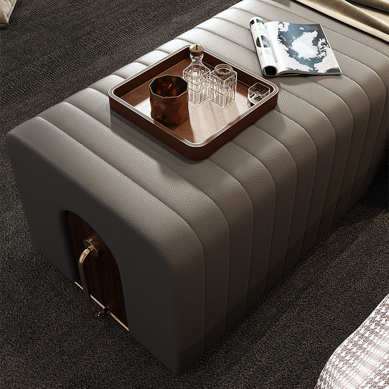 15.6-inch W Modern Cushioned Seating Bench Rectangle Bedroom Bench Clearhalo 'Benches' 'Chairs & Seating' 'furn' 'furn_benches' 'Furniture' 'Living Room Furniture' 6717650